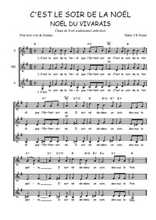 Téléchargez l'arrangement de la partition de Traditionnel-C-est-le-soir-de-la-Noel en PDF pour trois voix de femmes