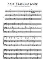 Téléchargez l'arrangement de la partition de Traditionnel-C-est-les-gens-de-Bouze en PDF pour  et piano