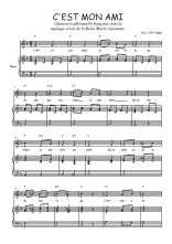 Téléchargez l'arrangement de la partition de Traditionnel-C-est-mon-ami en PDF pour Chant et piano