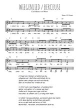 Téléchargez l'arrangement de la partition de Carl-Maria-von-Weber-Wiegenlied-Berceuse en PDF à deux voix
