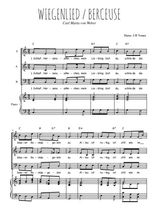 Téléchargez la partition de Wiegenlied, Berceuse en PDF pour 3 voix SAB et piano