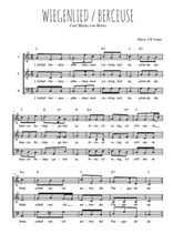 Téléchargez l'arrangement de la partition de Carl-Maria-von-Weber-Wiegenlied-Berceuse en PDF à trois voix