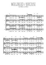 Téléchargez l'arrangement de la partition de Carl-Maria-von-Weber-Wiegenlied-Berceuse en PDF à quatre voix