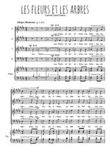 Téléchargez l'arrangement de la partition de Les fleurs et les arbres en PDF pour 4 voix mixtes et piano