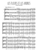 Téléchargez l'arrangement de la partition de Les fleurs et les arbres en PDF à quatre voix SATB