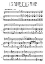 Téléchargez l'arrangement de la partition de camille-saint-saens-les-fleurs-et-les-arbres en PDF pour Chant et piano