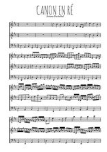 Téléchargez l'arrangement de la partition de Canon de Pachelbel en PDF à trois voix