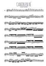 Téléchargez l'arrangement de la partition pour sax en Mib de la musique Canon de Pachelbel en PDF