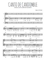 Téléchargez l'arrangement de la partition de Canto de Candomble en PDF à trois voix