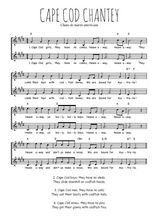 Téléchargez l'arrangement de la partition de Traditionnel-Cape-Cod-Chantey en PDF à deux voix