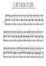 Téléchargez l'arrangement de la partition de usa-captain-kidd en PDF pour Chant et piano