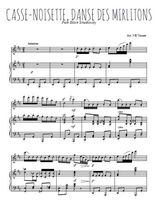 Téléchargez la partition de Casse-noisette, Danse des mirlitons en PDF pour Mélodie et piano