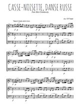 Téléchargez l'arrangement de la partition de tchaikovski-casse-noisette-danse-russe en PDF à trois voix