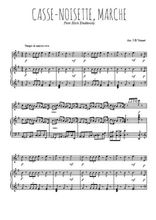 Téléchargez la partition de Casse-noisette, Marche en PDF pour Mélodie et piano