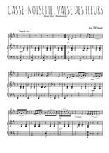 Téléchargez la partition de Casse-noisette, Valse des fleurs en PDF pour Mélodie et piano