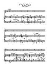 Téléchargez la partition de Ave Maria en PDF pour Chant et piano