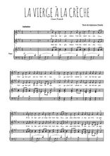 Téléchargez l'arrangement de la partition de La Vierge à la crèche en PDF pour deux voix égales et piano