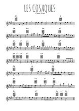Téléchargez l'arrangement de la partition pour sax en Mib de la musique Les Cosaques en PDF