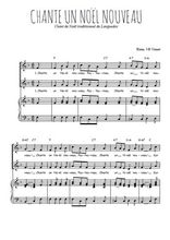 Téléchargez l'arrangement de la partition de Chante un Noël nouveau en PDF pour deux voix égales et piano
