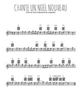 Téléchargez l'arrangement de la partition pour sax en Mib de la musique Chante un Noël nouveau en PDF