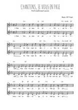 Téléchargez l'arrangement de la partition de Traditionnel-Chantons-je-vous-en-prie en PDF à deux voix
