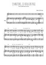 Téléchargez la partition de Chantons, je vous en prie en PDF pour Chant et piano