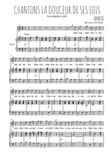 Téléchargez l'arrangement de la partition de jean-baptiste-lully-chantons-la-douceur-de-ses-lois en PDF pour Chant et piano