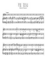 Téléchargez l'arrangement de la partition de Charles-Gounod-Pie-Jesu en PDF pour  et piano