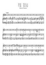 Téléchargez l'arrangement de la partition de Charles-Gounod-Pie-Jesu en PDF pour Chant et piano