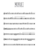 Téléchargez la partition de la musique Menuet en PDF, pour flûte traversière