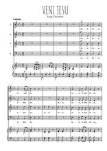 Téléchargez l'arrangement de la partition de Veni Jesu en PDF pour 4 voix mixtes et piano