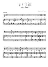 Téléchargez l'arrangement de la partition de Luigi-Cherubini-Veni-Jesu en PDF pour Chant et piano