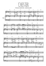 Téléchargez l'arrangement de la partition de Traditionnel-Chester en PDF pour Chant et piano