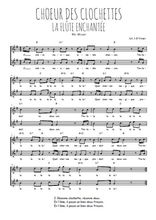 Téléchargez l'arrangement de la partition de W.A.-Mozart-Choeur-des-clochettes en PDF à deux voix
