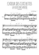 Téléchargez l'arrangement de la partition de W.A.-Mozart-Choeur-des-clochettes en PDF pour Chant et piano