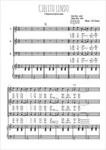 Téléchargez l'arrangement de la partition de Cielito Lindo en PDF pour trois voix mixtes et piano