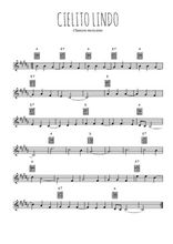 Téléchargez l'arrangement de la partition en Sib de la musique Cielito Lindo en PDF