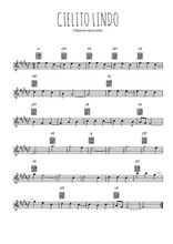 Téléchargez la partition pour saxophone en Mib de la musique mexique-cielito-lindo en PDF