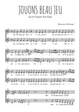 Téléchargez l'arrangement de la partition de Clemens-Non-Papa-Jouons-beau-jeu en PDF à deux voix