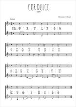 Téléchargez l'arrangement de la partition de Cor dulce, cor amabile en PDF à deux voix