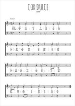 Téléchargez l'arrangement de la partition de Cor dulce, cor amabile en PDF à trois voix