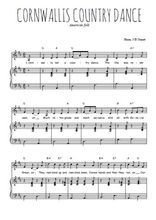 Téléchargez la partition de Cornwallis Country Dance en PDF pour Chant et piano