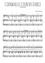 Téléchargez l'arrangement de la partition de usa-cornwallis-country-dance en PDF pour Chant et piano