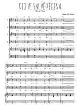 Téléchargez la partition de Dio vi salvé Régina en PDF pour 4 voix SATB et piano
