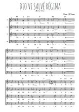 Téléchargez l'arrangement de la partition de Traditionnel-Dio-vi-salve-Regina en PDF à quatre voix