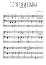 Téléchargez la partition de Dio vi salvé Régina en PDF pour Chant et piano