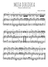 Téléchargez l'arrangement de la partition de croatie-moja-diridika en PDF pour Chant et piano