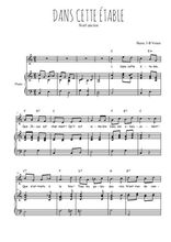 Téléchargez l'arrangement de la partition de Traditionnel-Dans-cette-etable en PDF pour Chant et piano