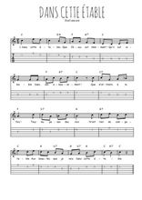 Téléchargez la tablature de la musique Traditionnel-Dans-cette-etable en PDF