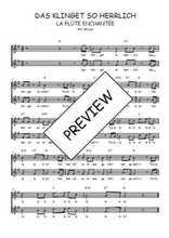 Téléchargez l'arrangement de la partition de mozart-la-flute-enchantee-das-klinget-so-herrlich en PDF à deux voix